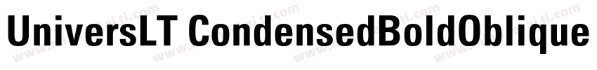 UniversLT CondensedBoldOblique 粗体字体转换